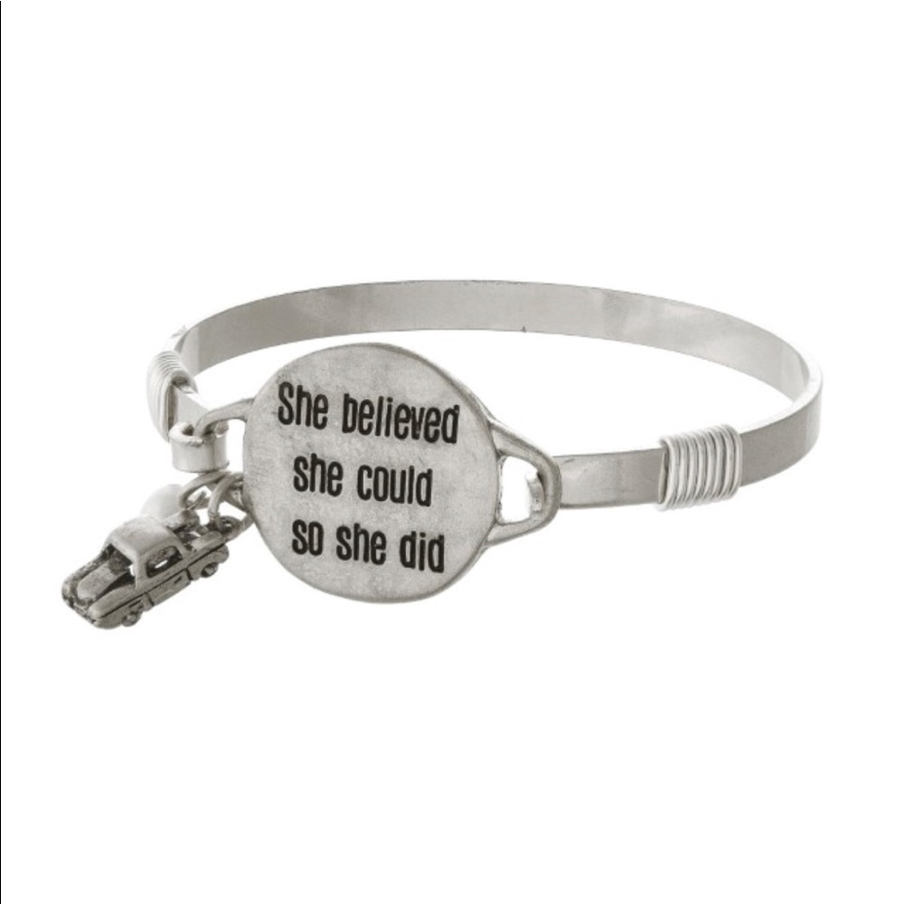 Metal Bracelet She Believed She Could So She Did